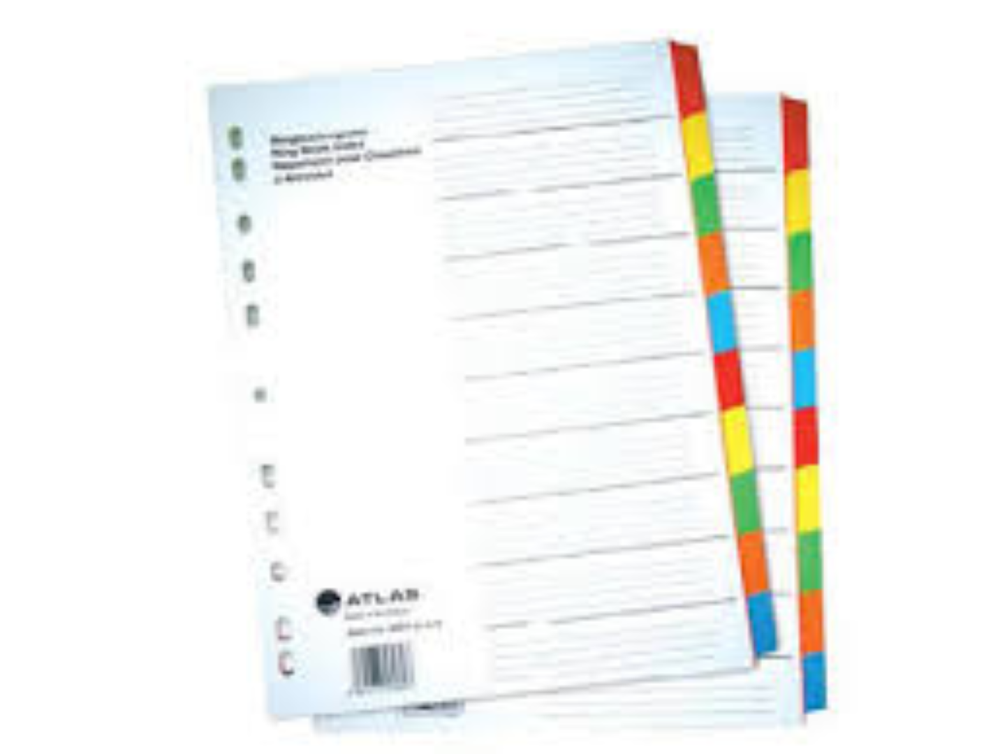 Atlas Manila Divider A4 10part Bx=25 AS-F27410